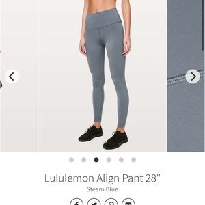 Lululemon Align Pant 28" STEAM BLUE